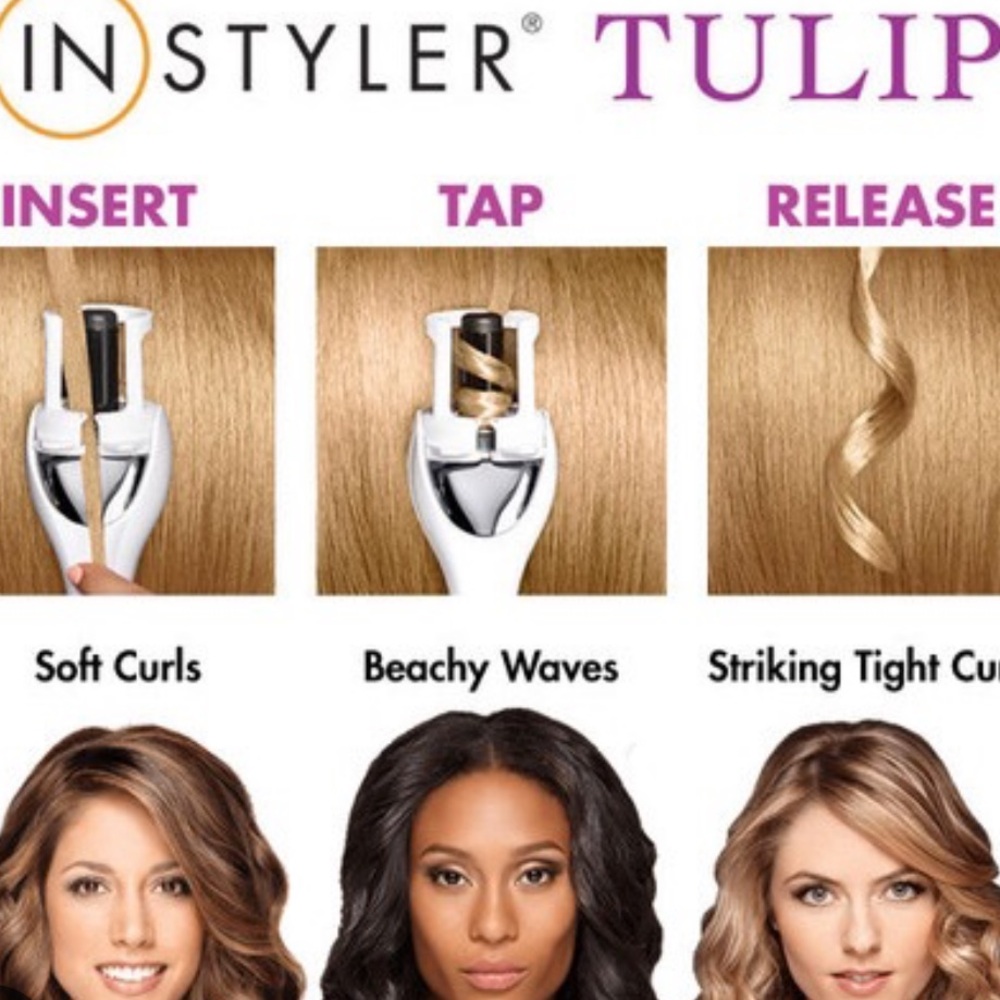 instyler tulip for automatic beach waves hair curling iron twister